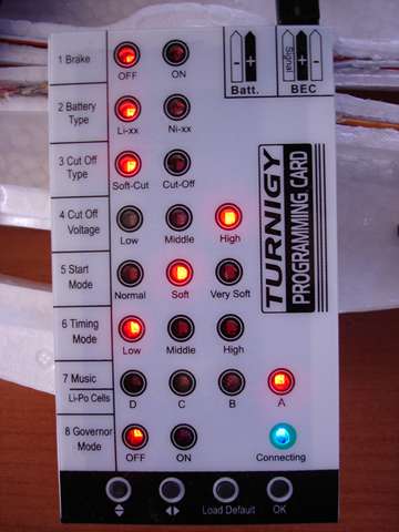 Configuraci&oacute;n del ESC